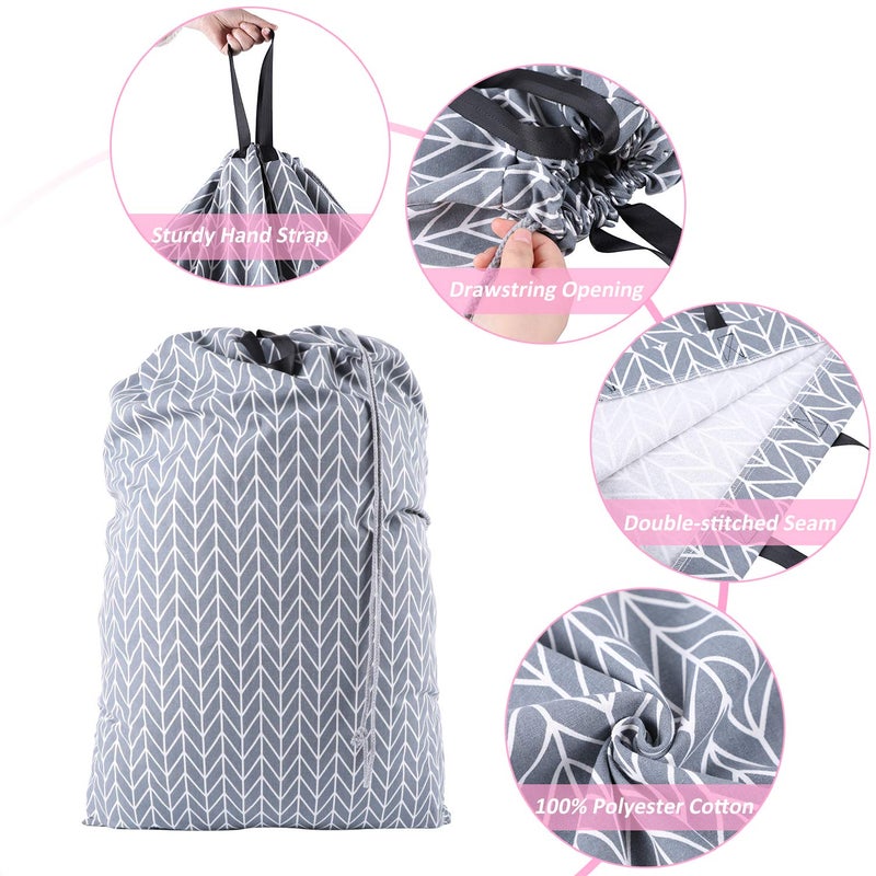 SWISSELITE Laundry Bag with Handle and Drawstring, Large Heavy Duty Laundry Bag, 28 x 40 Inches Travel Dirty Clothes Bag for Laundromat and Household - Image 4